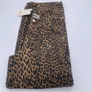 BRAND NEW Damson Madder Dion Leopard Cargo Pants UK SZ 12 Denim